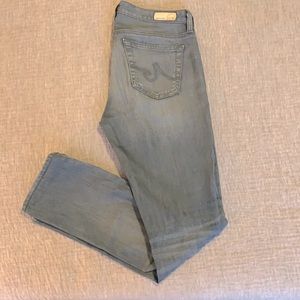 AG  bluish grey skinny straight mid-rise Jeans  27